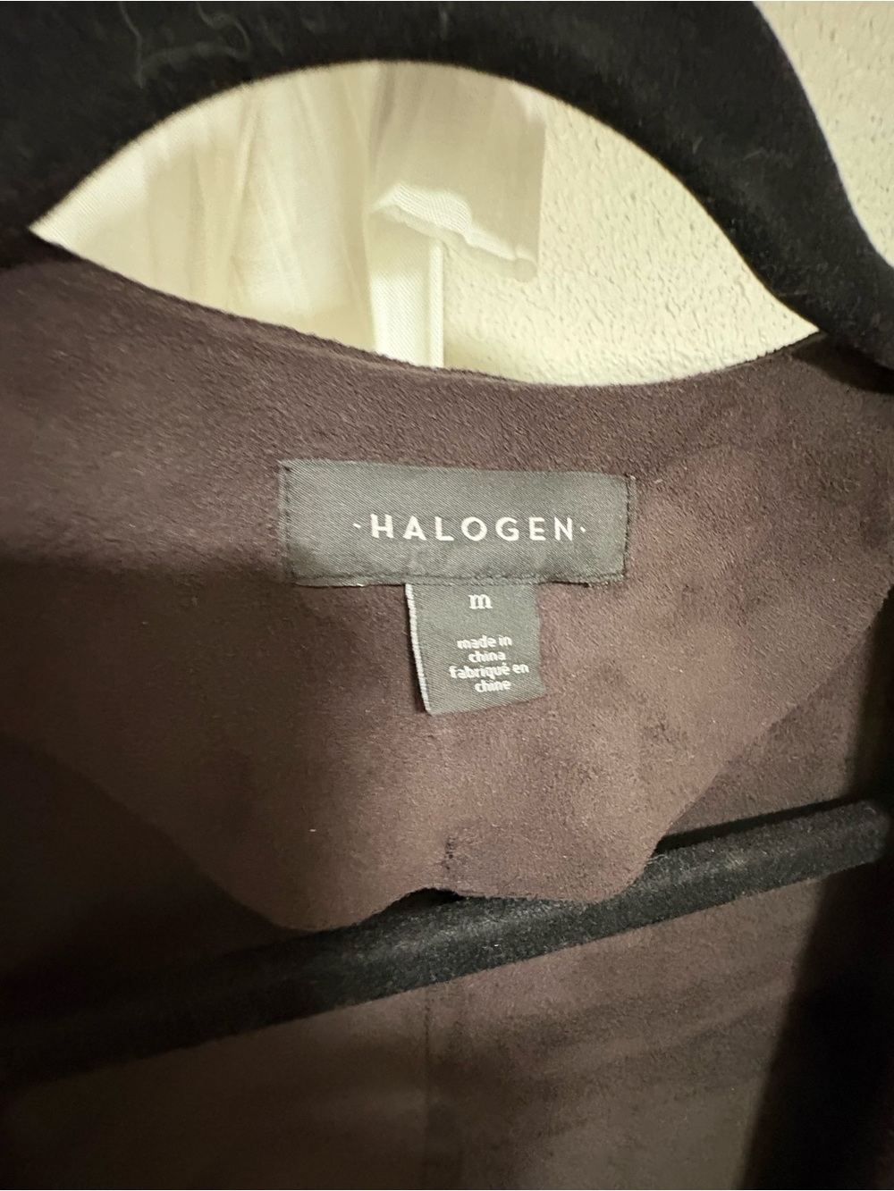 Halogen Brown Suede-Look Open Front Robe Jacket - Picture 4 of 7